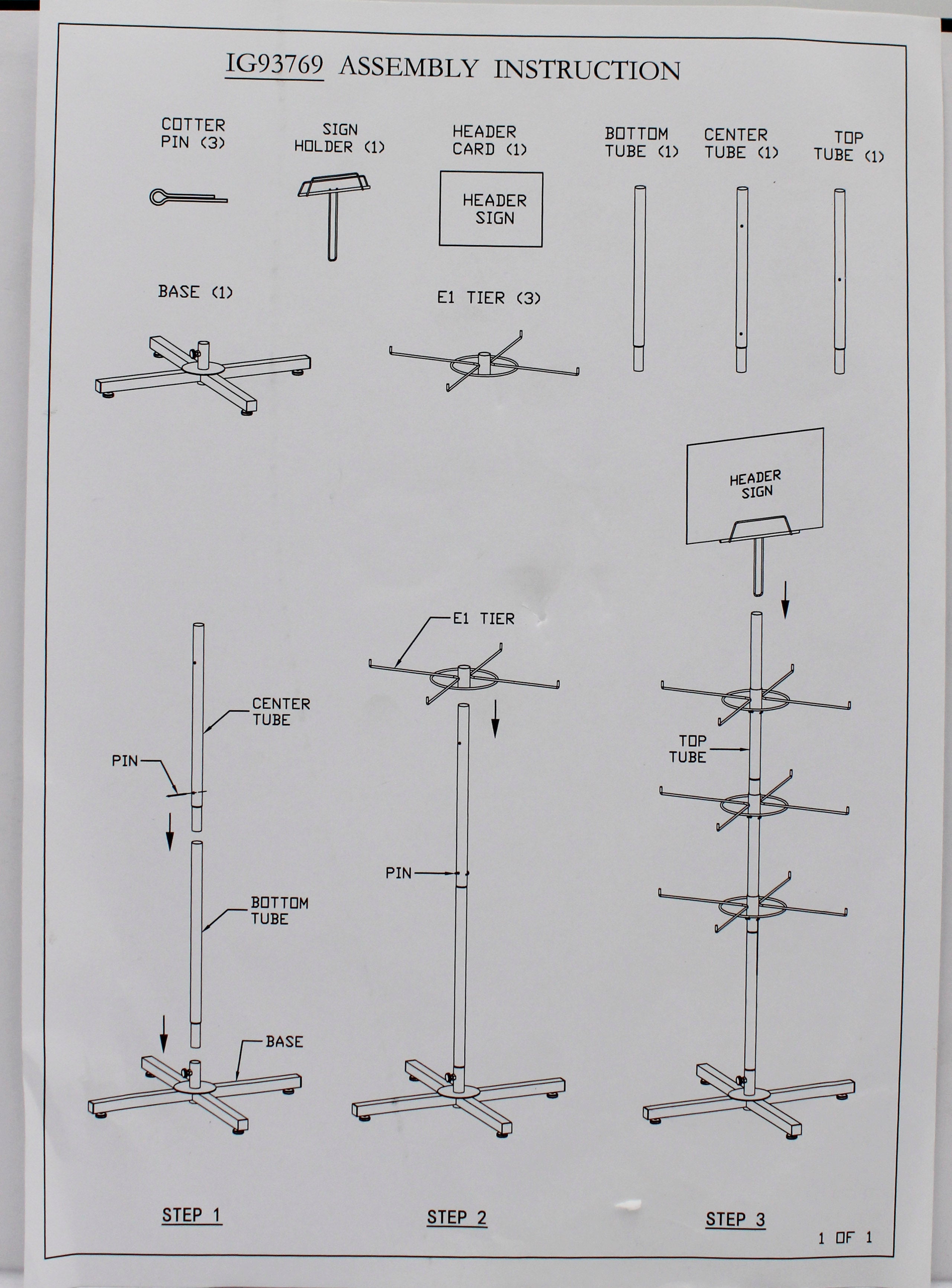 BOTTLE BG SPINNER DISPLAY RACK
