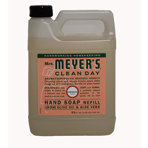 MRS. MEYERS 33oz.GEL HAND SOAP REFILL GERANIUM SCENT