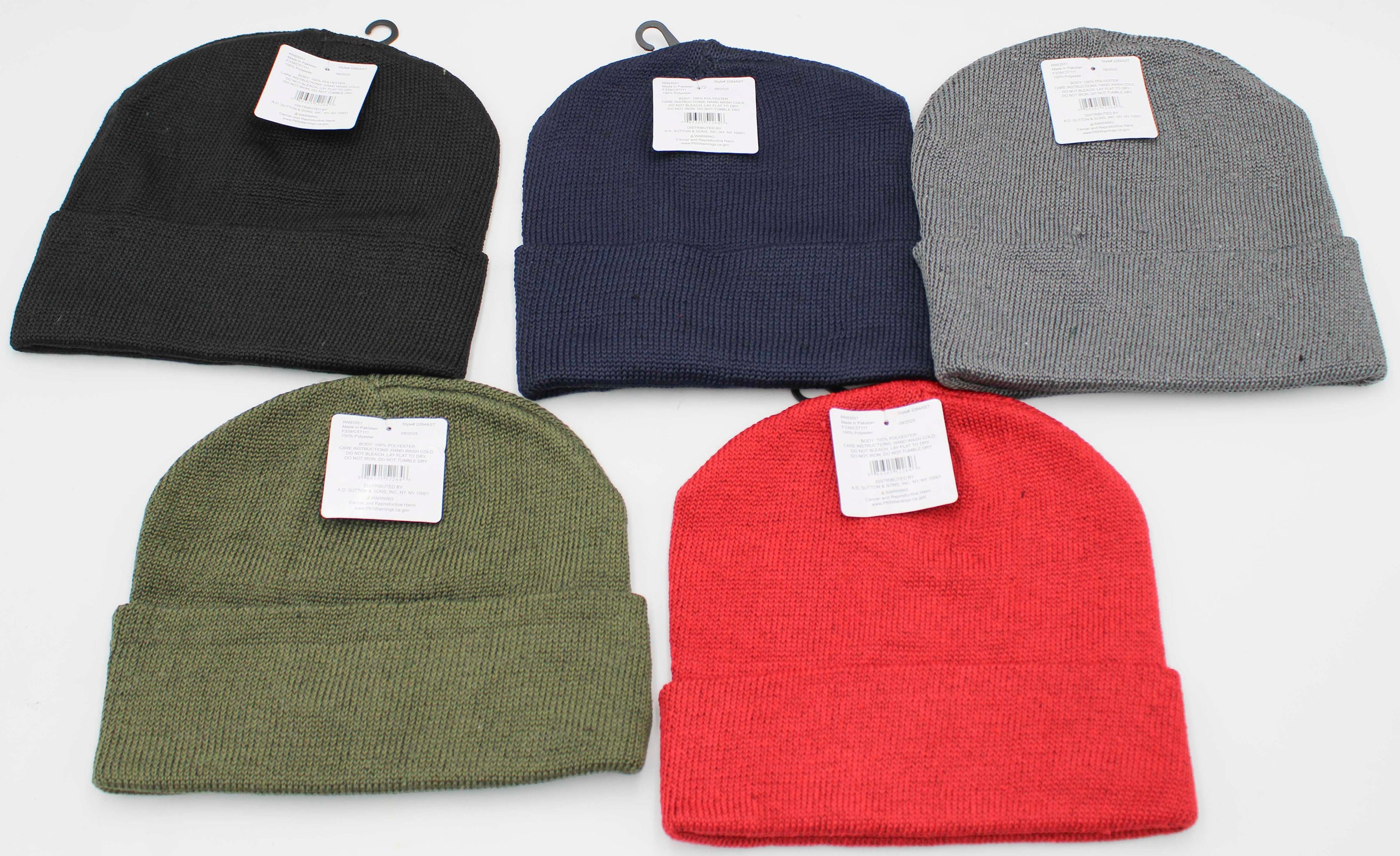 BEANIE KNIT HAT- ASST COLORS ADULT