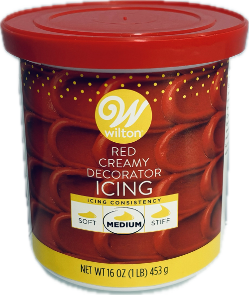 WILTON CREAMY DECORATOR ICING 16oz RED BEST BY 12/24