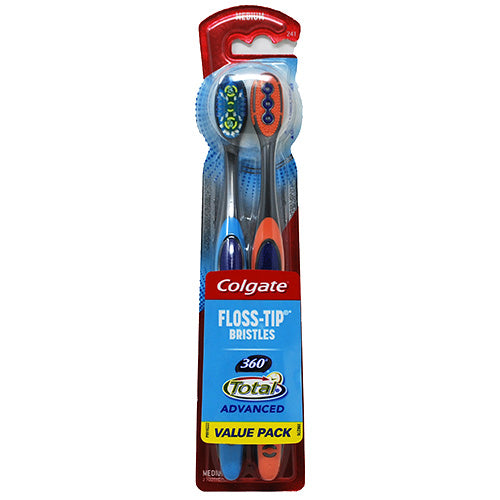 360 TOTAL ADV FLOSS TIP T/BRUSH 2CT-MEDIUM/NI