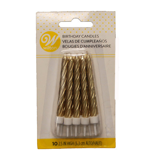 WILTON CANDLES GOLD METALLIC 10CT