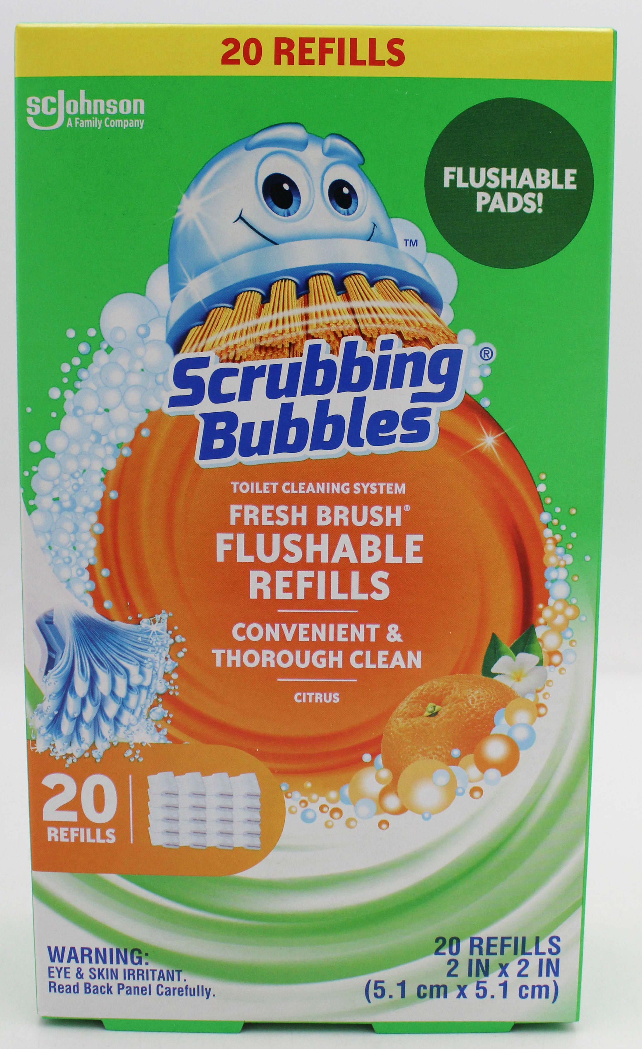 SP SCRUBBING BUBBLES FRESH BRUSH TOILET CLEANING SYSTEM CITRUS 20ct
