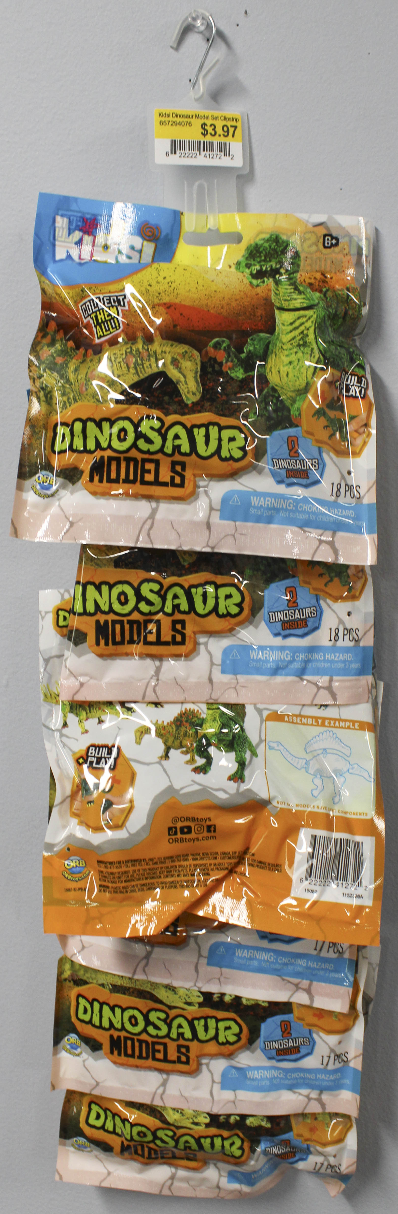 KIDSI DINO MODEL BLIND BAG CLIP STRIP
