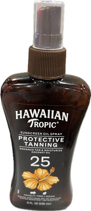 SP HAWAIIAN TROPIC SUNSCREEN 25 COCONUT OIL SPRAY 8oz (EXP:1/31/2024)