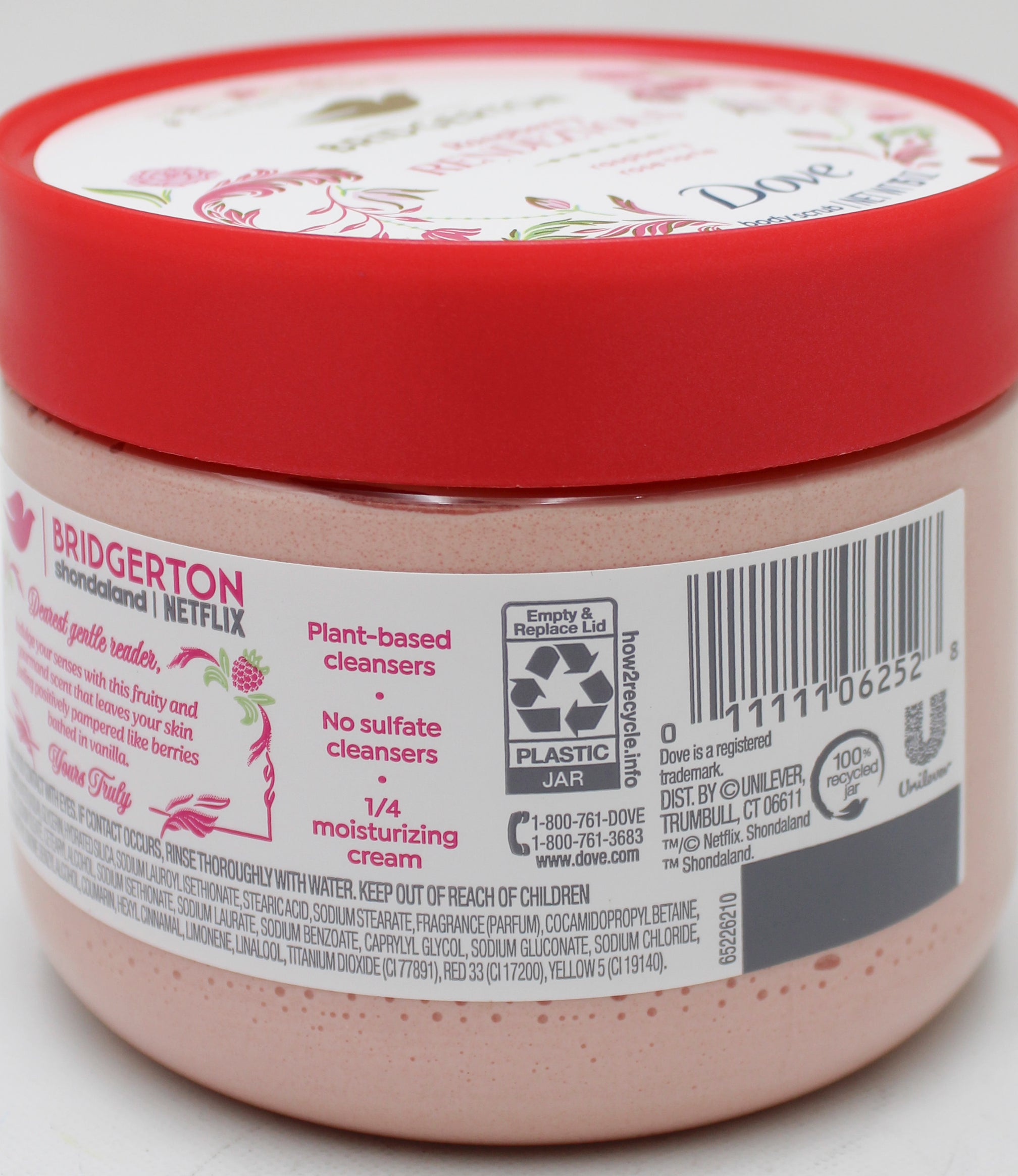 DOVE BEAUTY BRIDGERTON BODY SCRUB RASPBERRY RENDEODORANTzVOUS 15oz