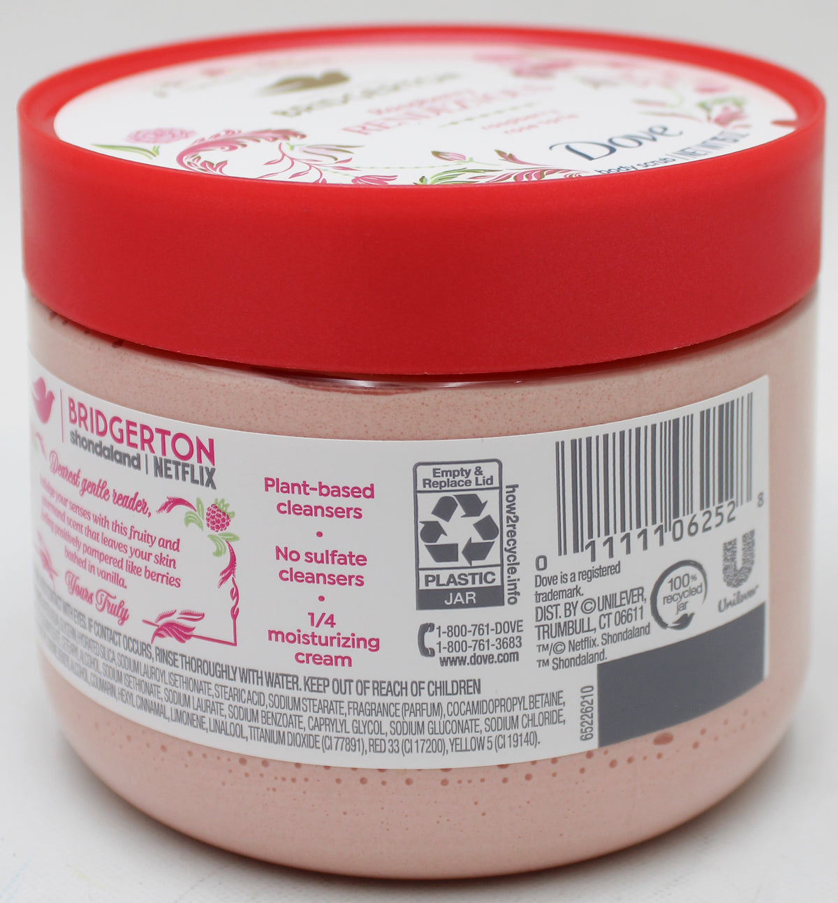 DOVE BEAUTY BRIDGERTON BODY SCRUB RASPBERRY RENDEODORANTzVOUS 15oz