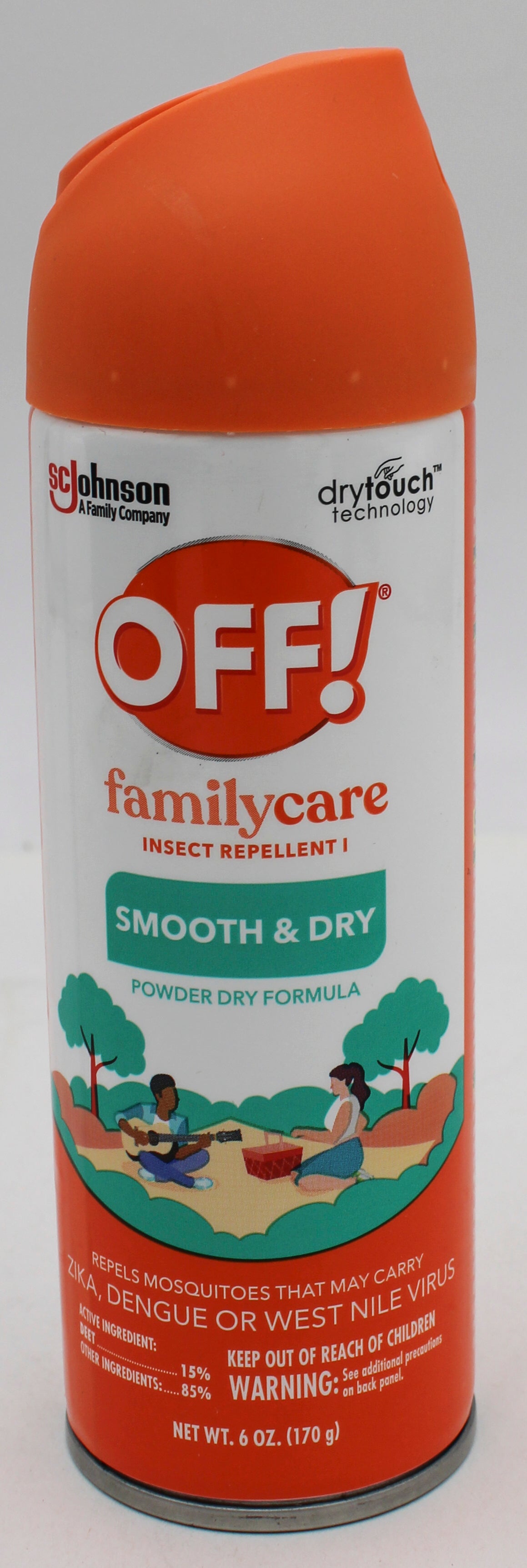 SP OFF INSECT REPELLENTI 6oz FAMILY CARE SMOOTH & DRY