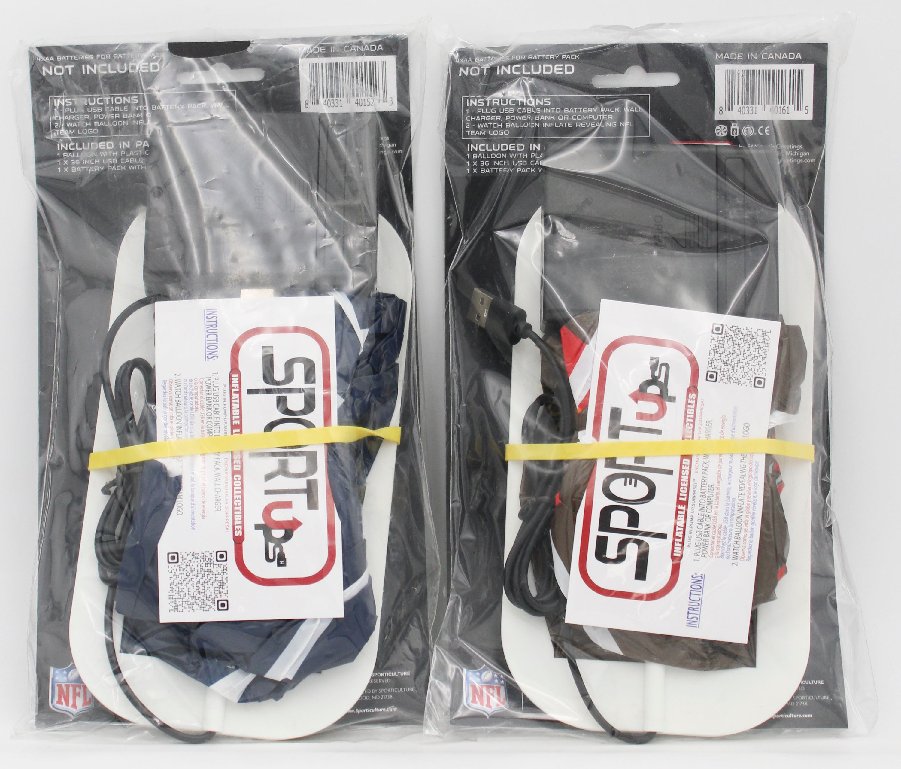 OFFICIALLY LICENCED BUCCANEERS & PATRIOTS ASST. TABLETOP INFLATABLE CENTERPIECE