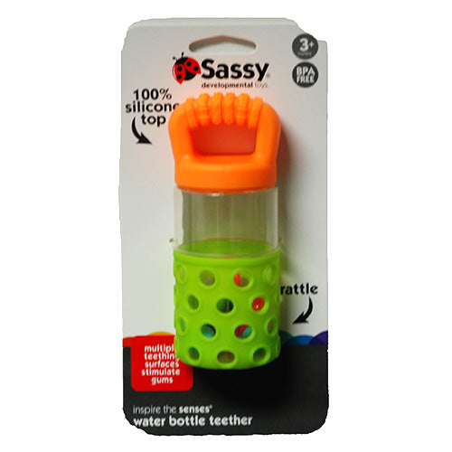SASSY RATTLE/WATER BOTTLE TEETHER TOY(3 MOS +)NI