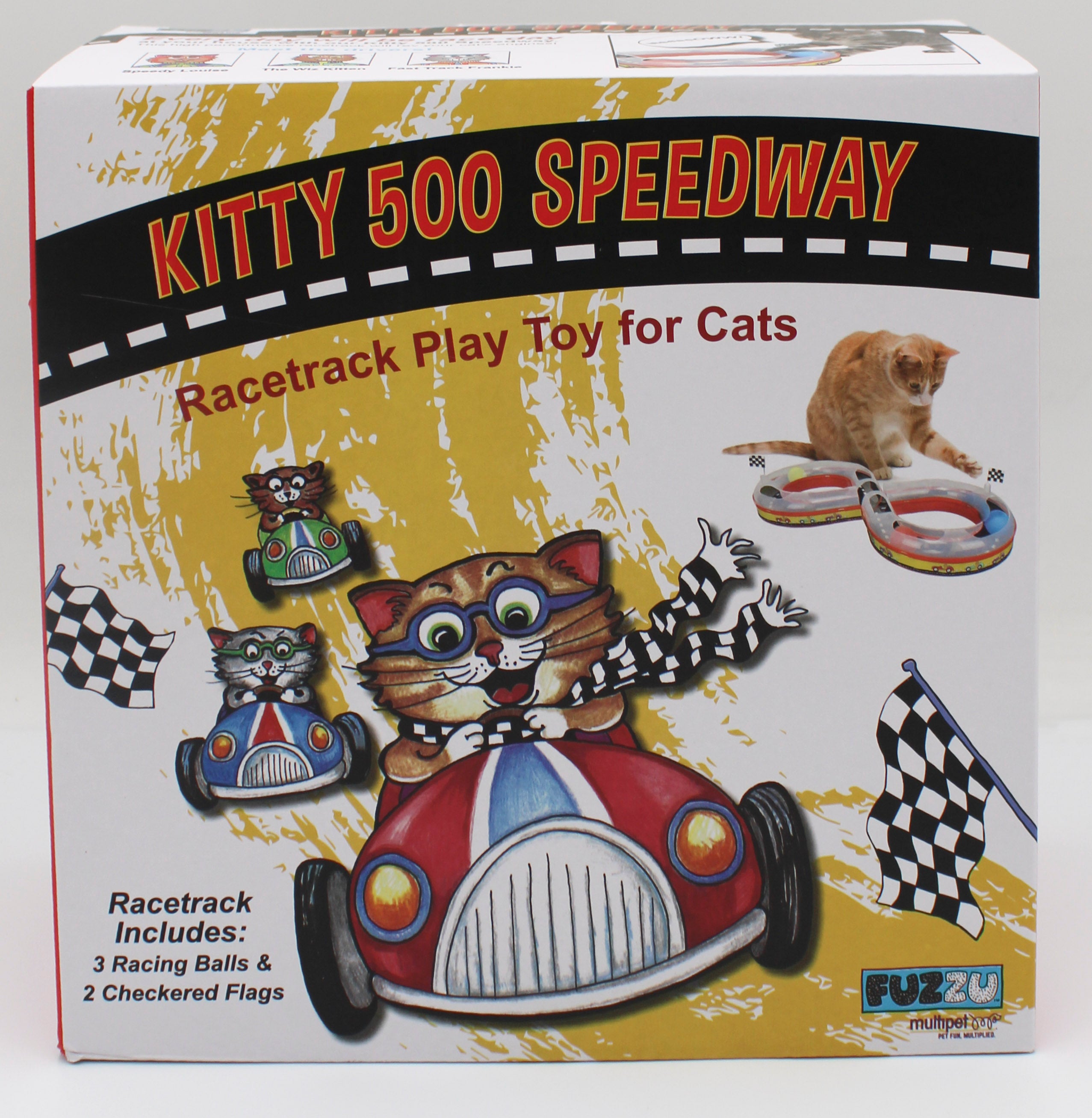 MULTIPET FUZZU KITTY 500 SPEEDWAY RACETRACK PLAY TOY FOR CATS
