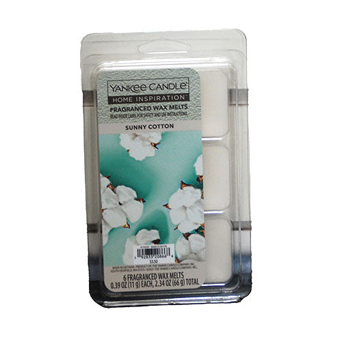 YANKEE CANDLE WAX MELTS 6CT 0.39OZ-SUNNY COTTON PP $3.50 NI