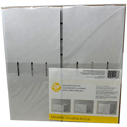 SP WLTN ADJUSTABLE CAKE BOX 12x12x6".