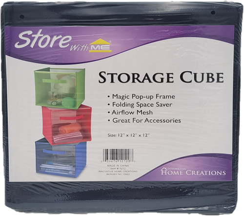 HOME CREATIONS STORAGE CUBE 12x12x12x NAVY