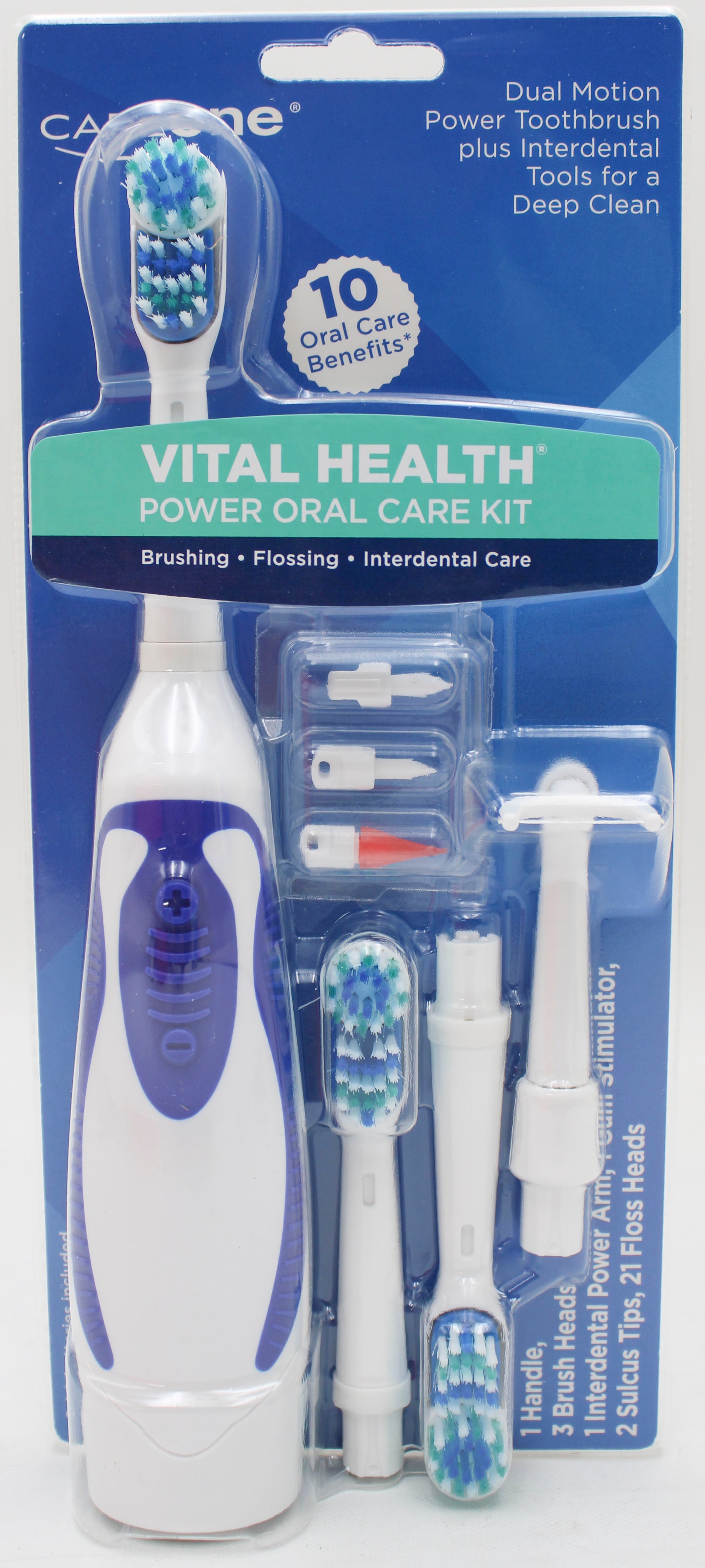 CAREONE POWER TOOTHBRUSH + 6pc ORAL CARE KIT NI