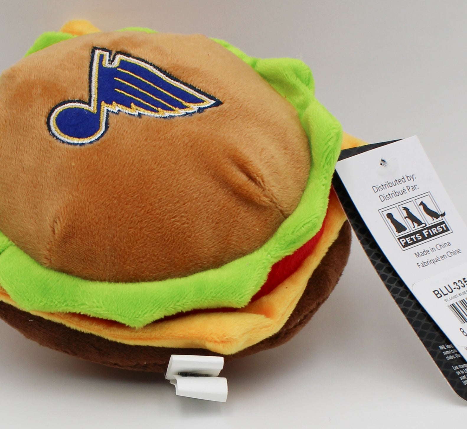 NHL  ST.LOUIS BLUES HAMBURGER DOG TOY NI