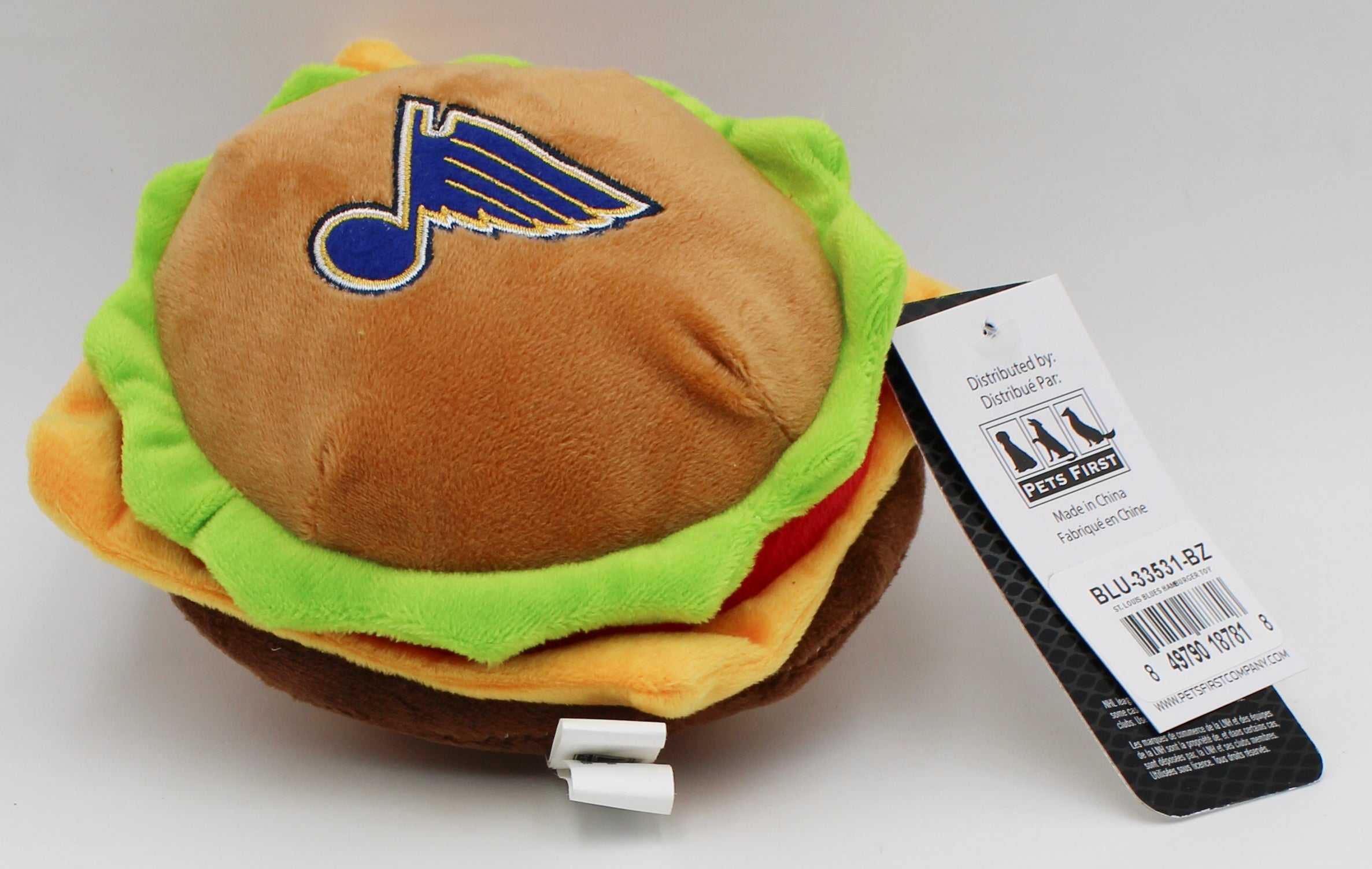 NHL St. Louis Blues Hamburger Dog Toy – Pet Plush
