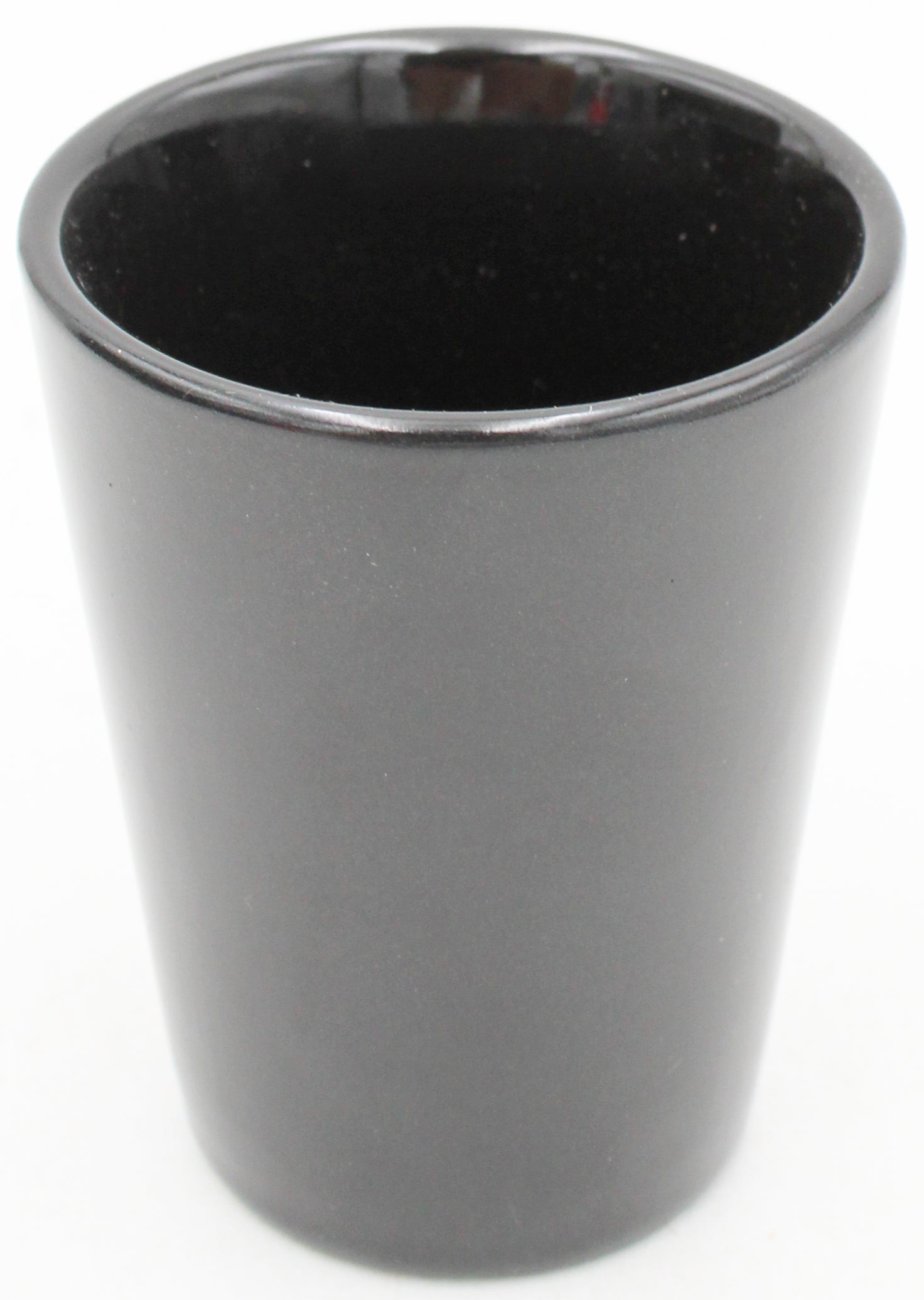2OZ CERAMIC SHOT GLASS, MATTE, BLACK - INNER COLOR BLACK