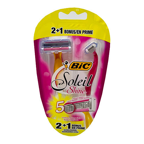 BIC SOLEIL SHINE LADYS SHAVER 2CT+1