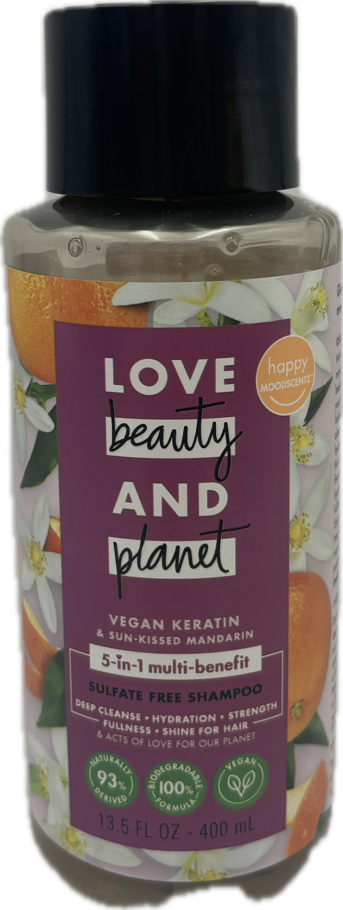 LOVE BEAUTY PLANET SHAMPOO SUNKISS MANDARIN 13.5oz/400ml