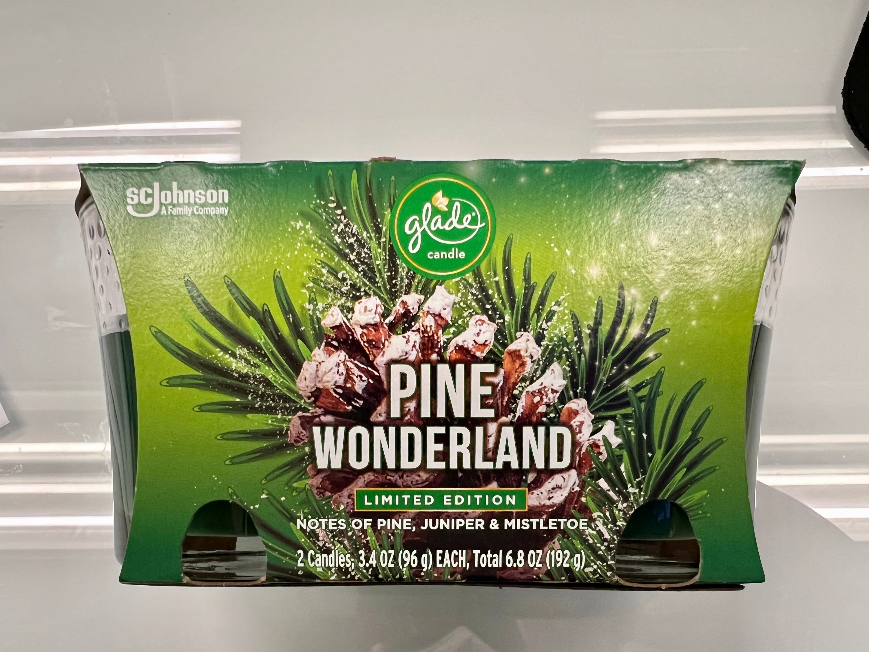 SP GLADE CANDLE (PINE WONDERLAND) 2 CANDLES 6.8OZ TOTAL