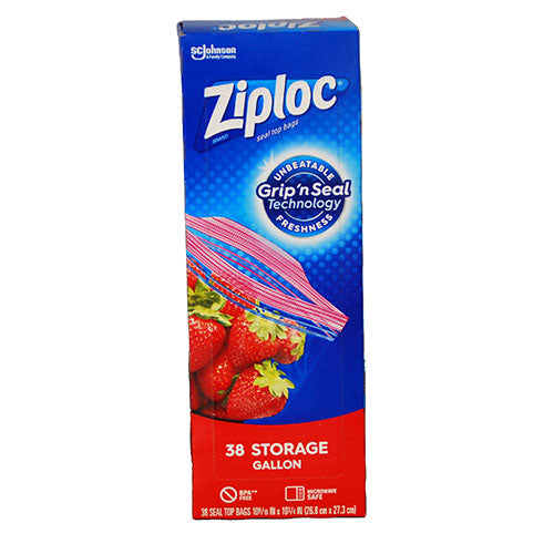 ZIPLOC STORAGE BAGS 38CT-GALLON