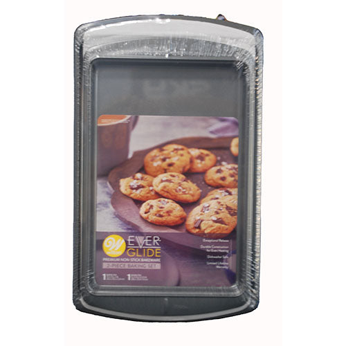 WILTON EVER GLIDE COOKIE SHEET 1 71.2"X11.5X1" PAN AND 1 15.2"X10.2"X.75"
