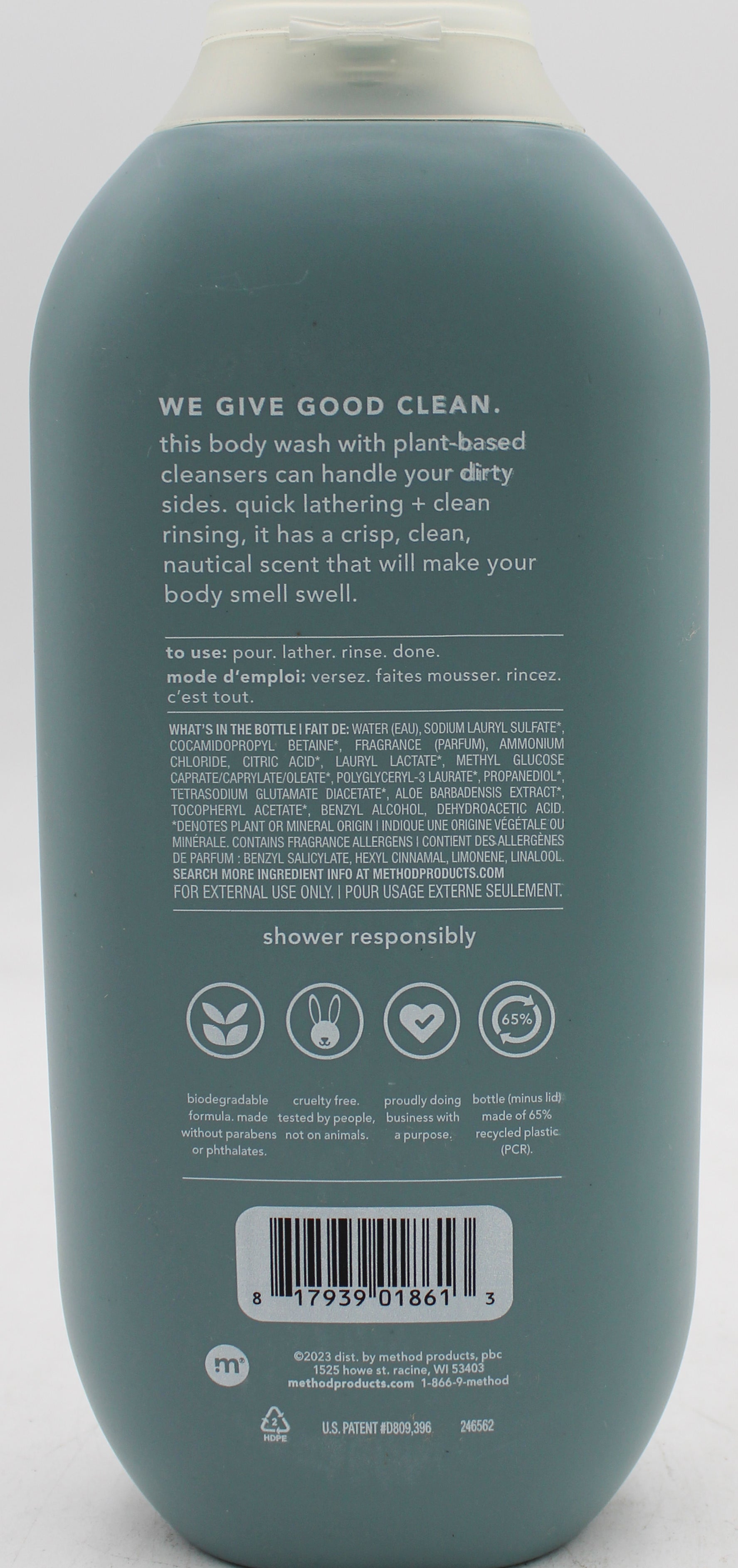 SP METHOD MEN BODY WASH SEA+ SURF 18oz*