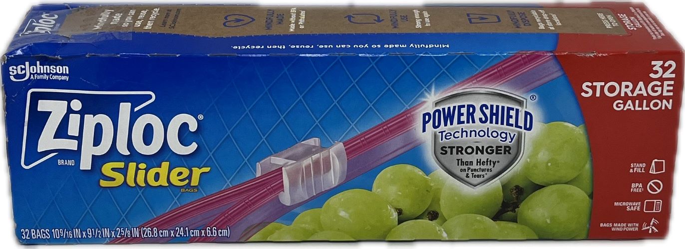 SP ZIPLOC SLIDER STORAGE GALLON BAGS 32CT (IMPERFECT)