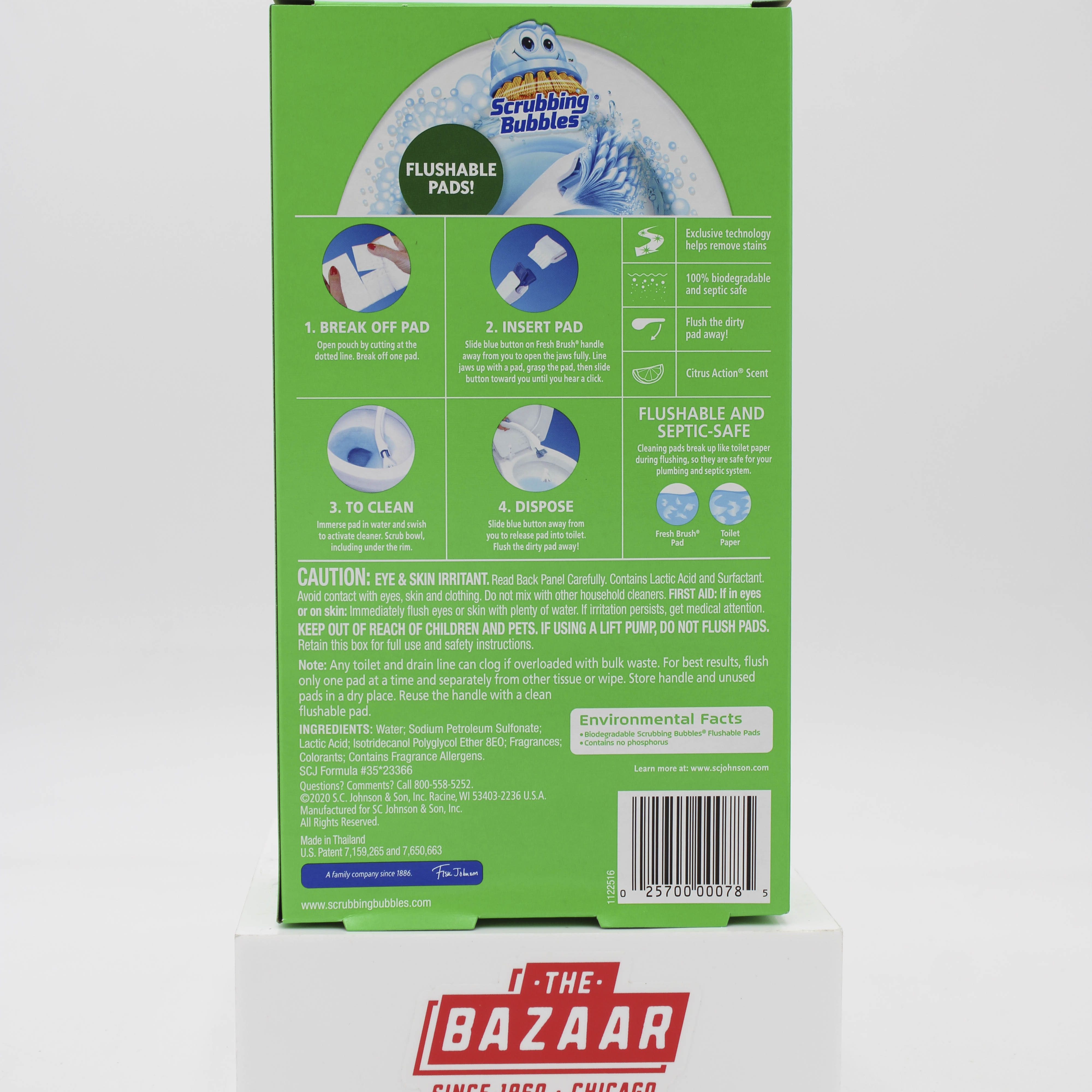 SCRUBBING BUBBLES FRESH BRUSH TOILET CLEANING SYSTEM CITRUS 20ct