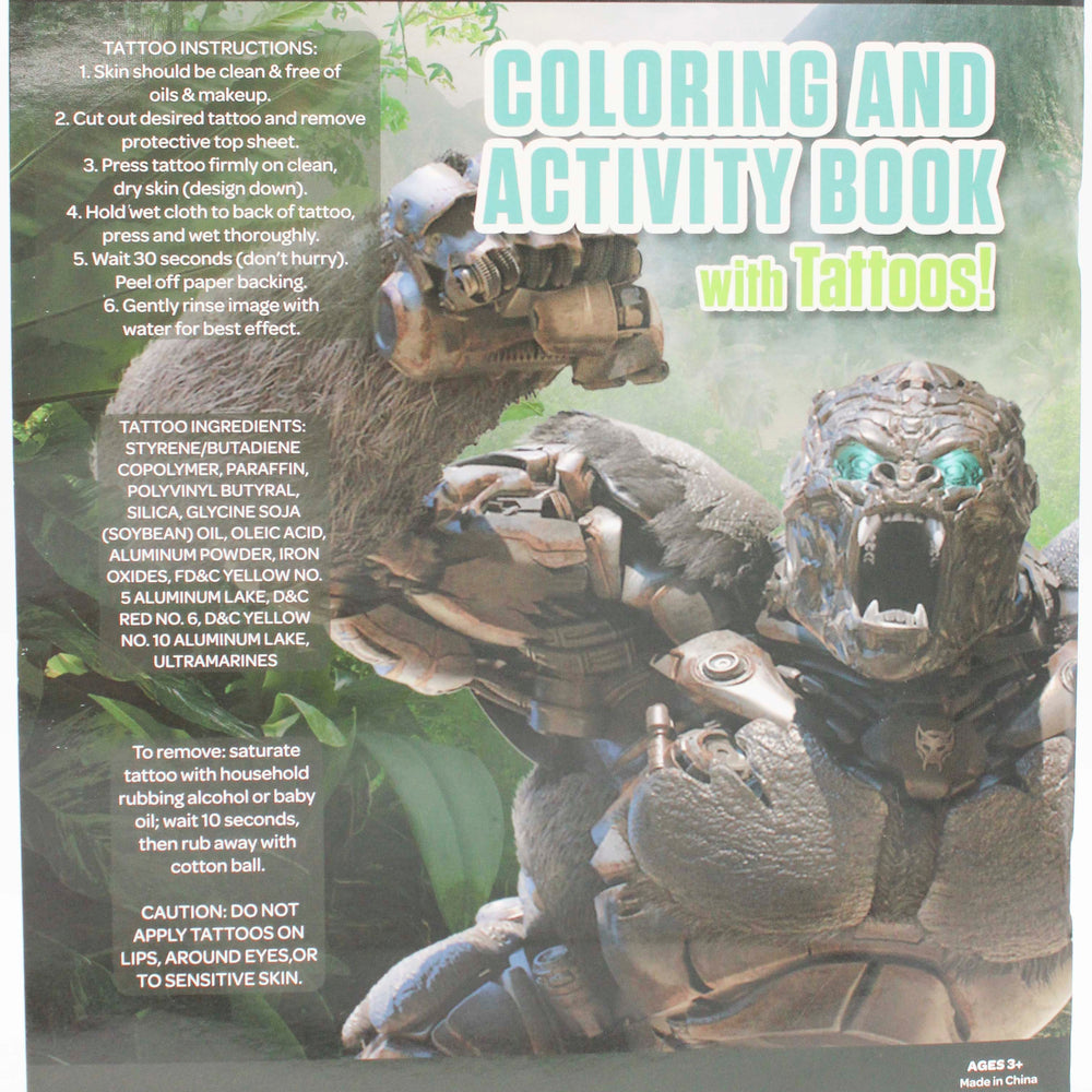 BENDON TRANSFORMERS ACTIVITY AND COLORING  BOOK W/TATTOOS PP$4.99
