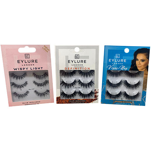 Eylure Lashes Assorted Styles 3-Pack 0.03oz Wholesale
