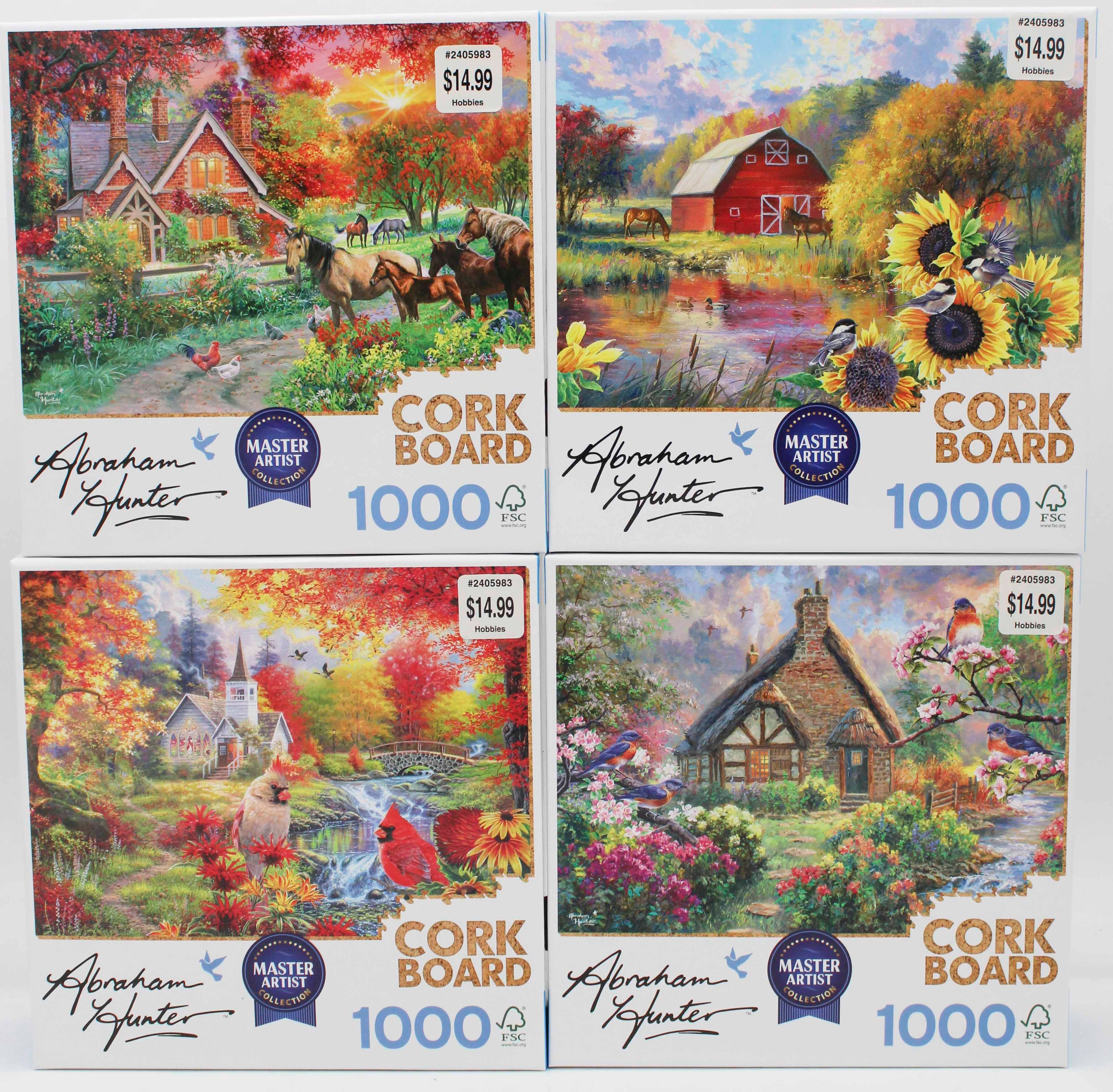 CRA-Z-ART ABRAHAM HUNTER 1000PC. CORK PUZZLE ASST. PP $11.99