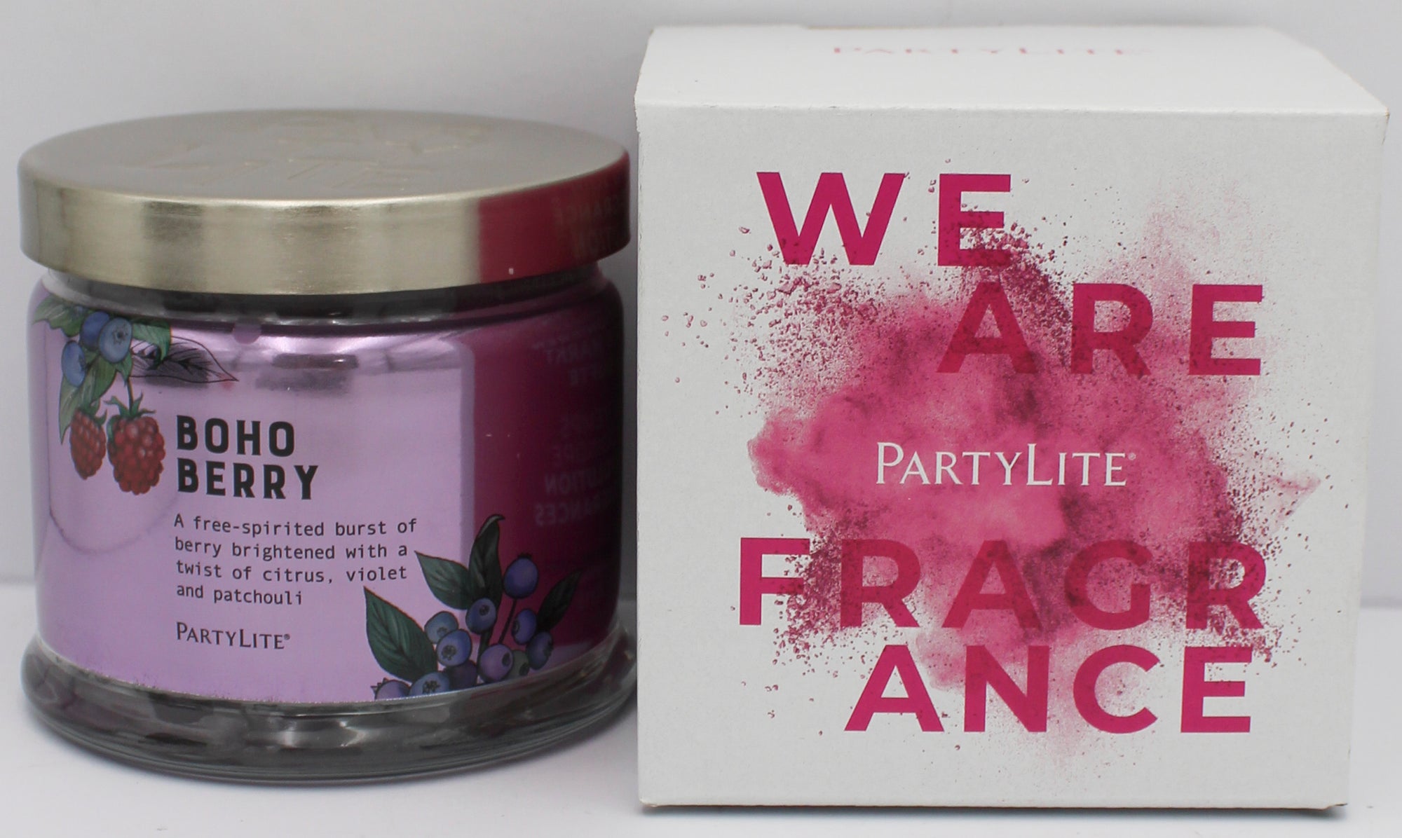 PARTYLITE BOHO BERRY 3-WICK JAR CANDLE 13.2oz