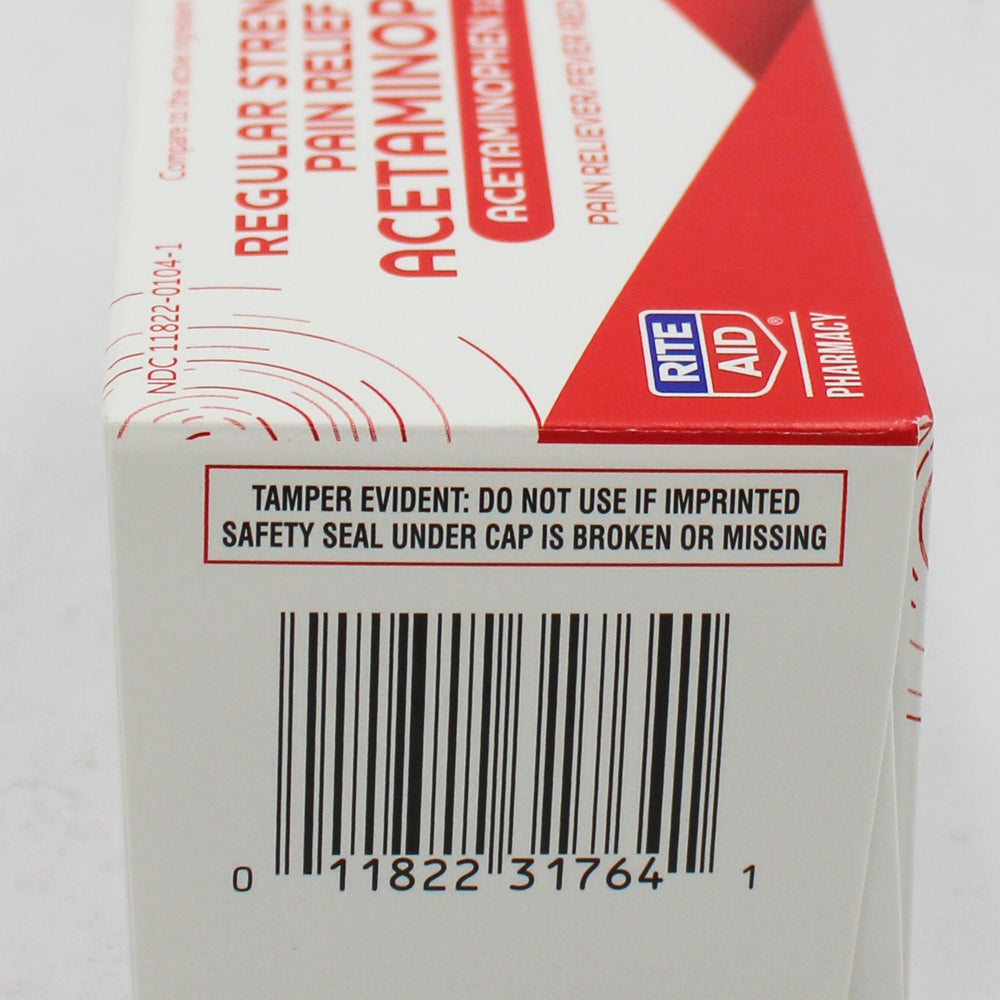 RITE AID PAIN RELIEF ACETAMINOPHEN TABLETS 100ct EXP 2/15/2028 COMPARES TO Tylenol