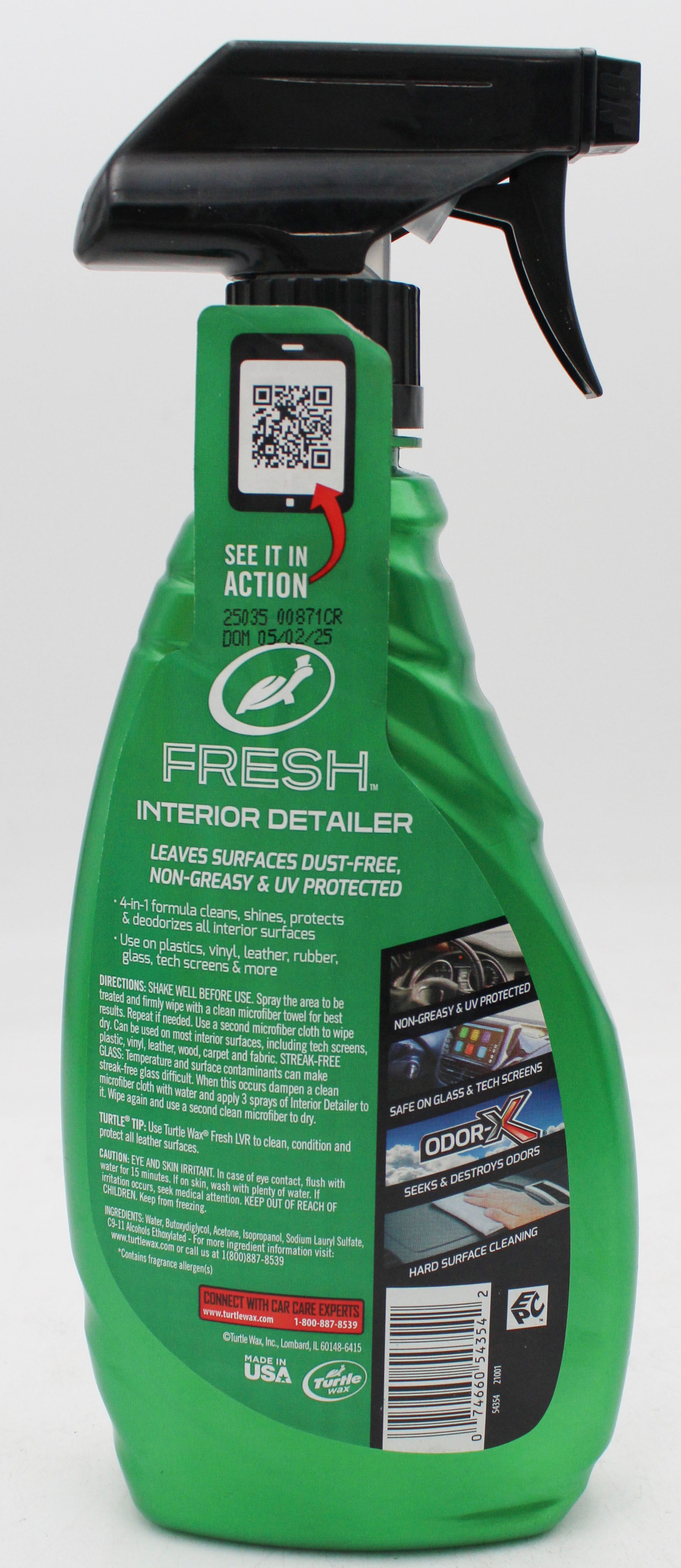SP TURTLE WAX FRESH INTERIOR DETAILER 16oz FRESH LINEN SCENT