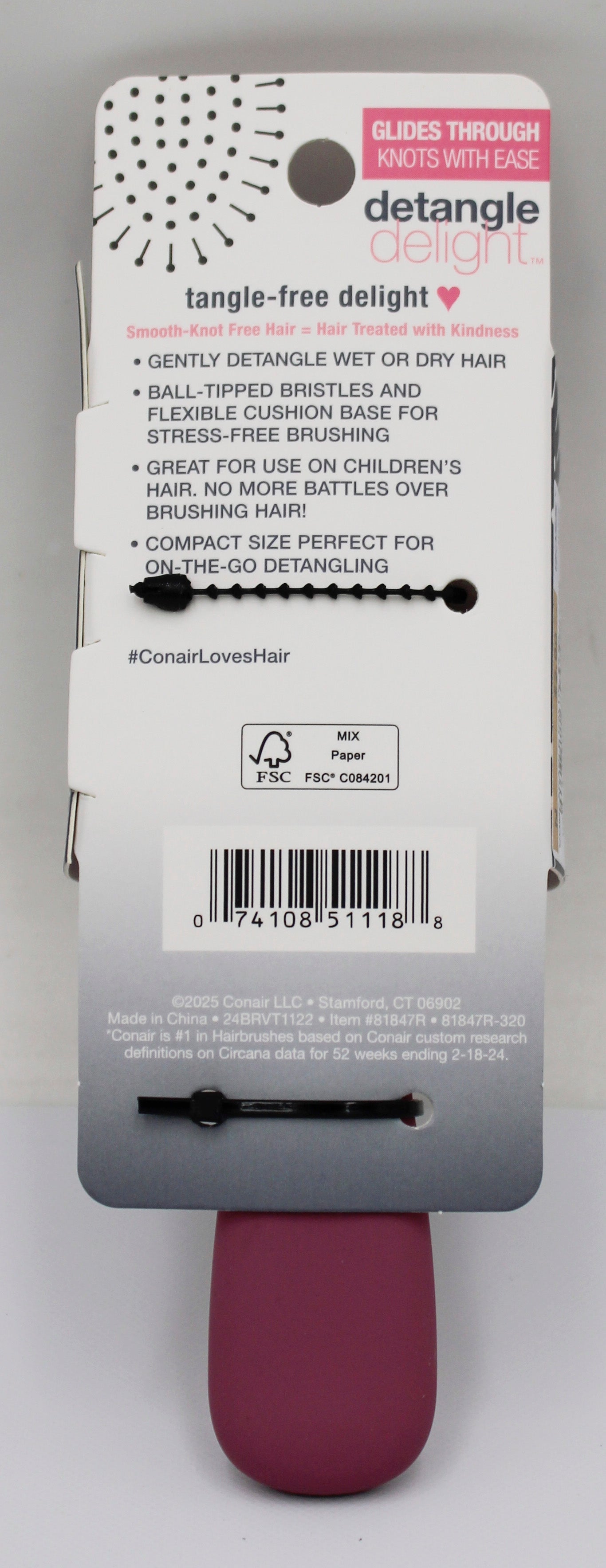CONAIR MINI SLIM BRUSH PP$2.99 NI
