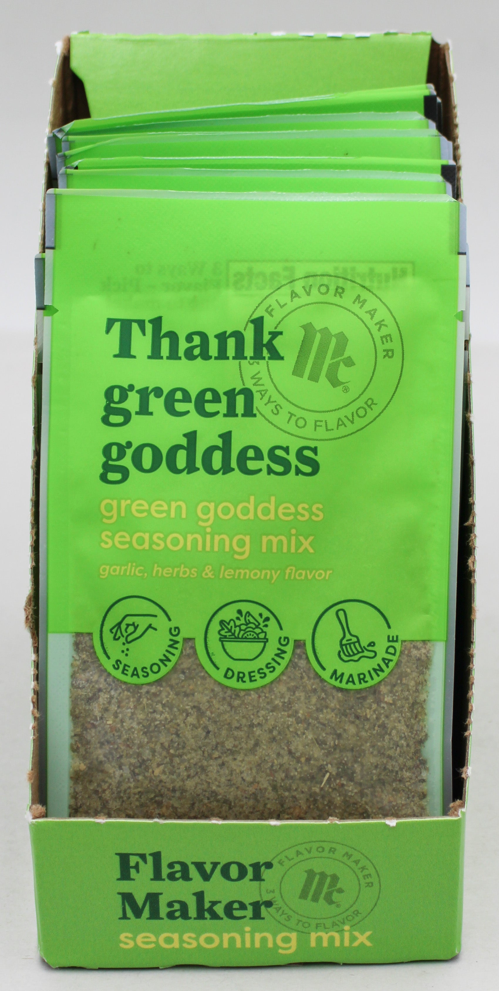 MCCORMICK FLAVOR MAKER GREEN GODDESS SEASONING MIX .75 Oz BB 10/14/2026