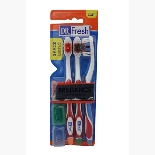 DR.FRSH T/BRUSH 3CT/SOFT-ASST CLRS