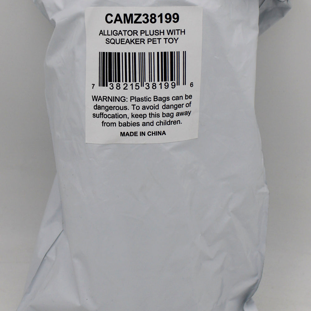 ALLIGATOR PLUSH WITH SQUEAKER PET TOY