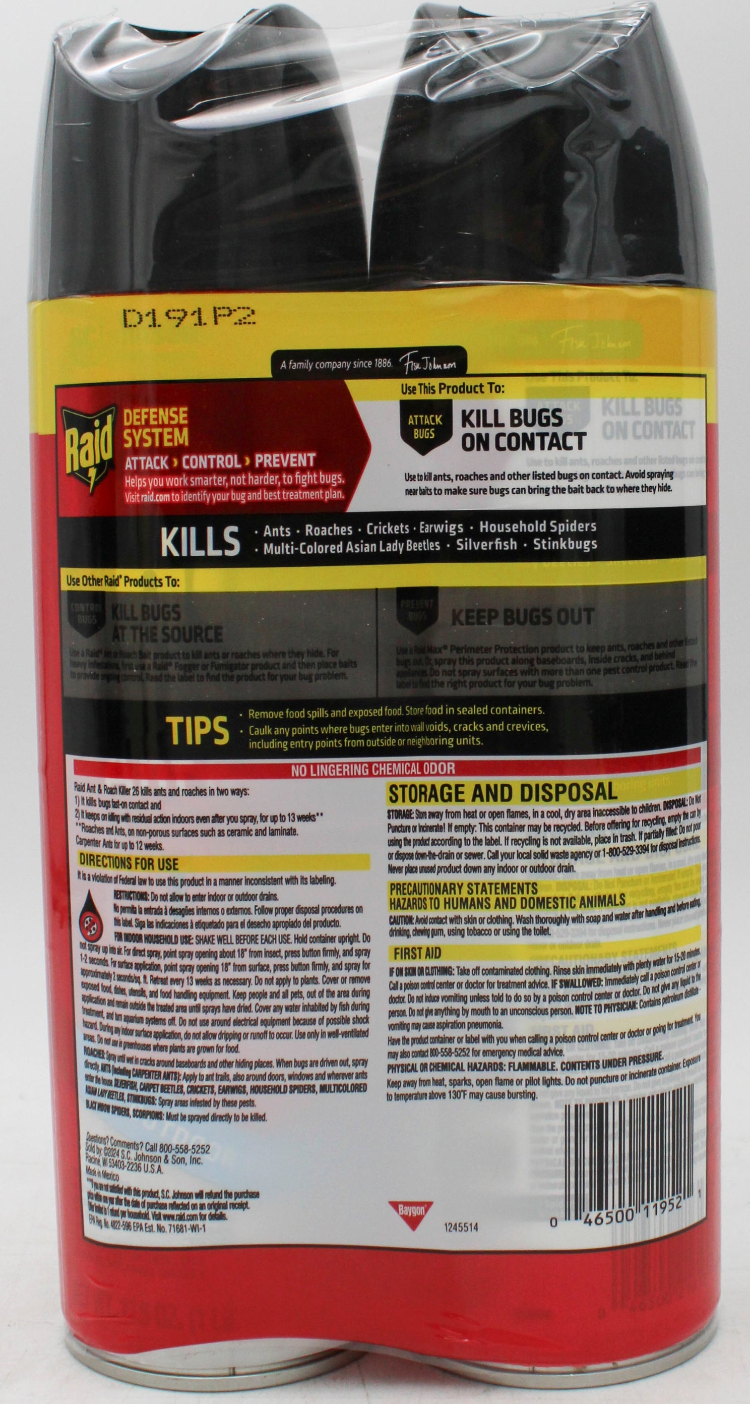 SP RAID ANT & ROACH FRESH SCENT VALUE PACK 2PK / 17.5oz