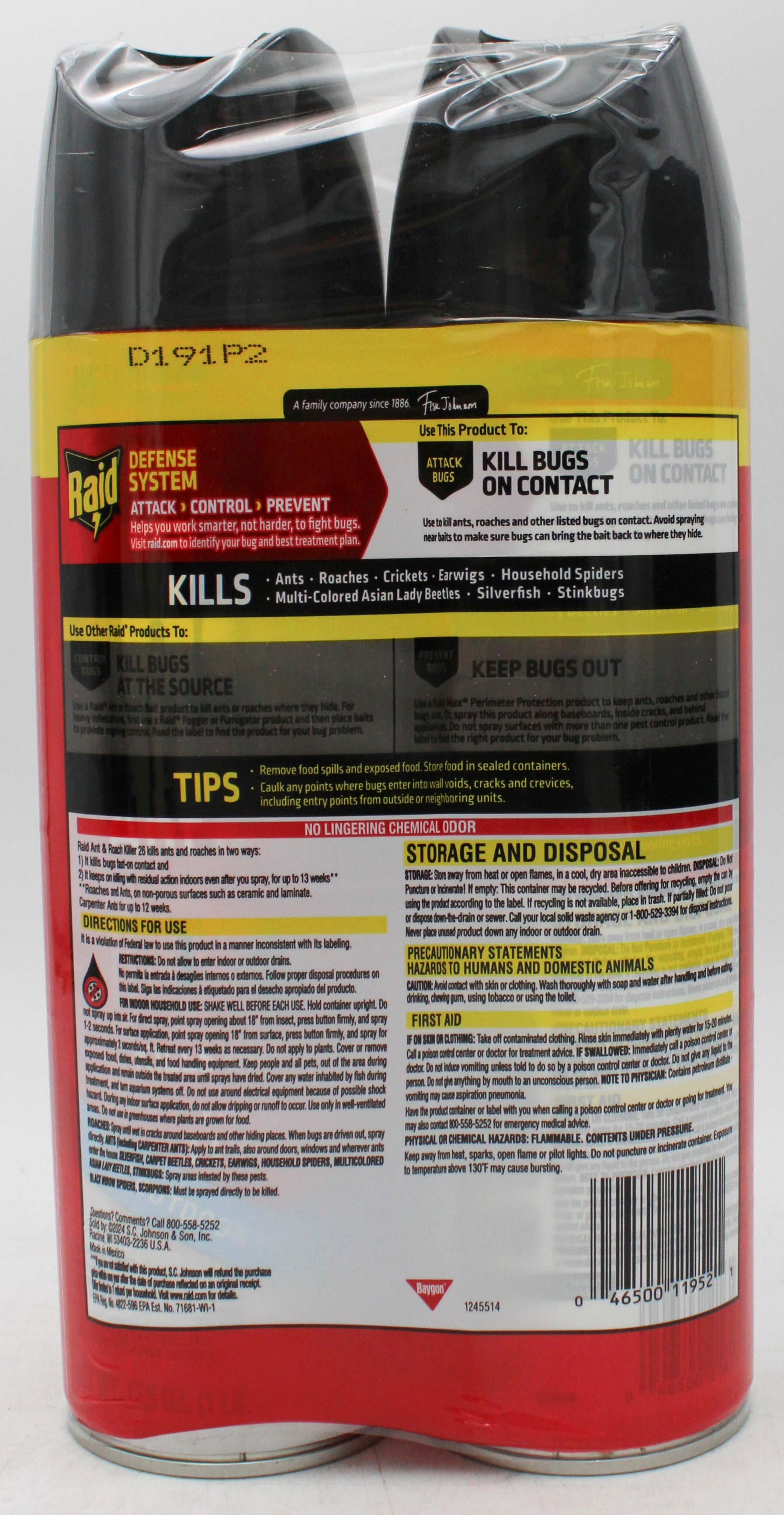 SP RAID ANT & ROACH FRESH SCENT VALUE PACK 2PK / 17.5oz