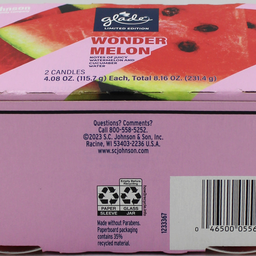 GLADE CANDLE WONDER MELON 2ct 4.08oz US