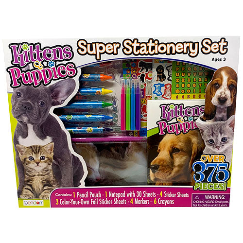 SUPER STATNRY SET 375PC-KTTN/PUPPY