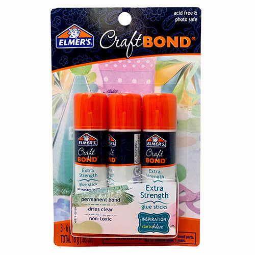 ELMERS CRAFT GLUE STCKS .21oz/3CT