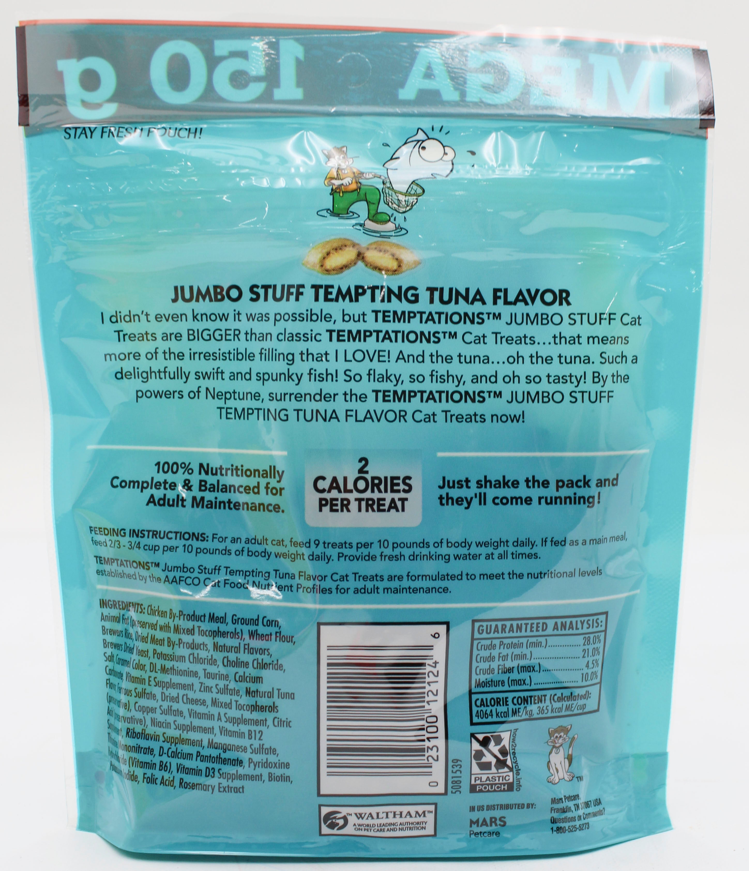 TEMPTATIONS JUMBO STUFF TUNA FLAVOR CAT TREATS 5.3OZ BB 3/31/2027