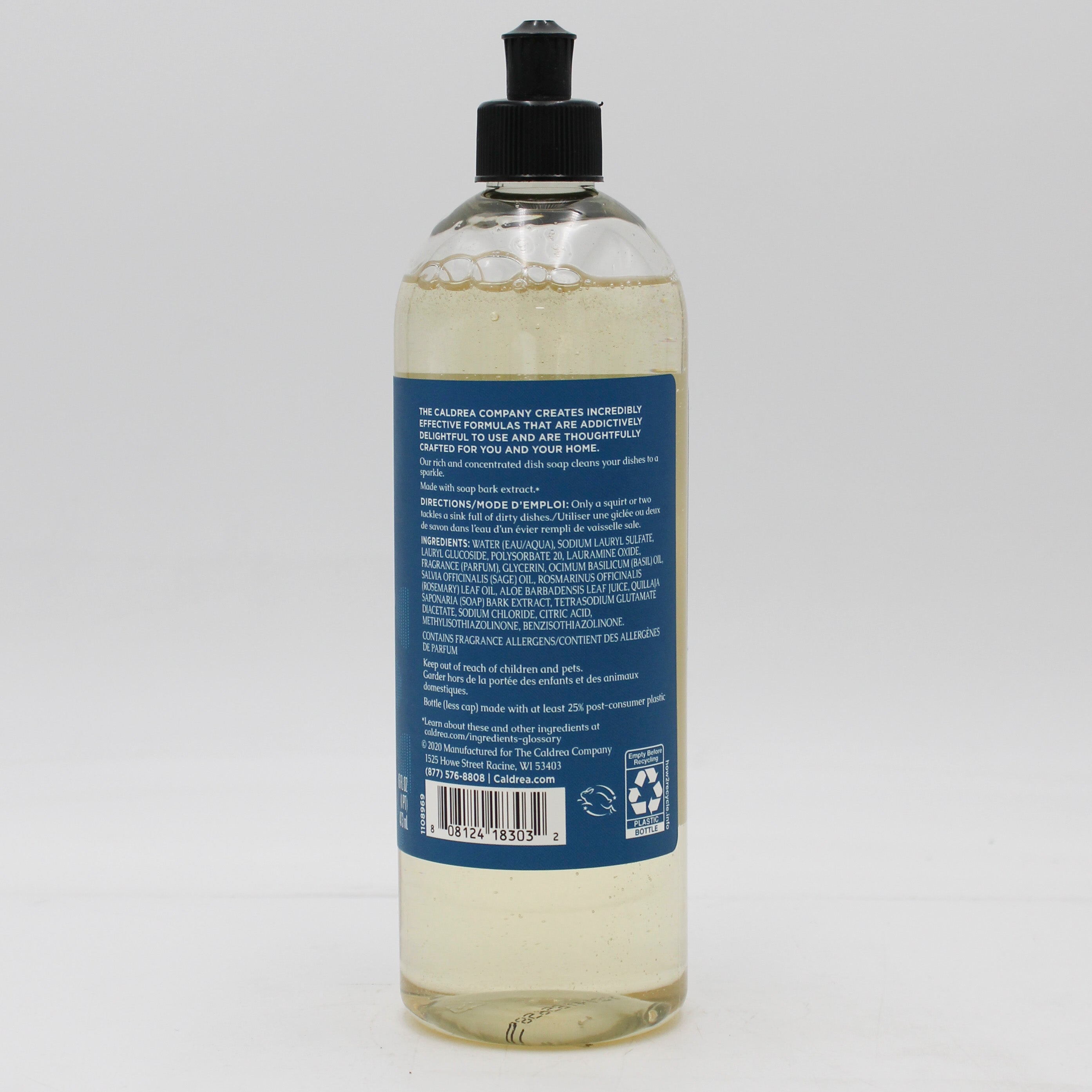 CALDREA DISH SOAP BASIL BLUE SAGE 16oz US