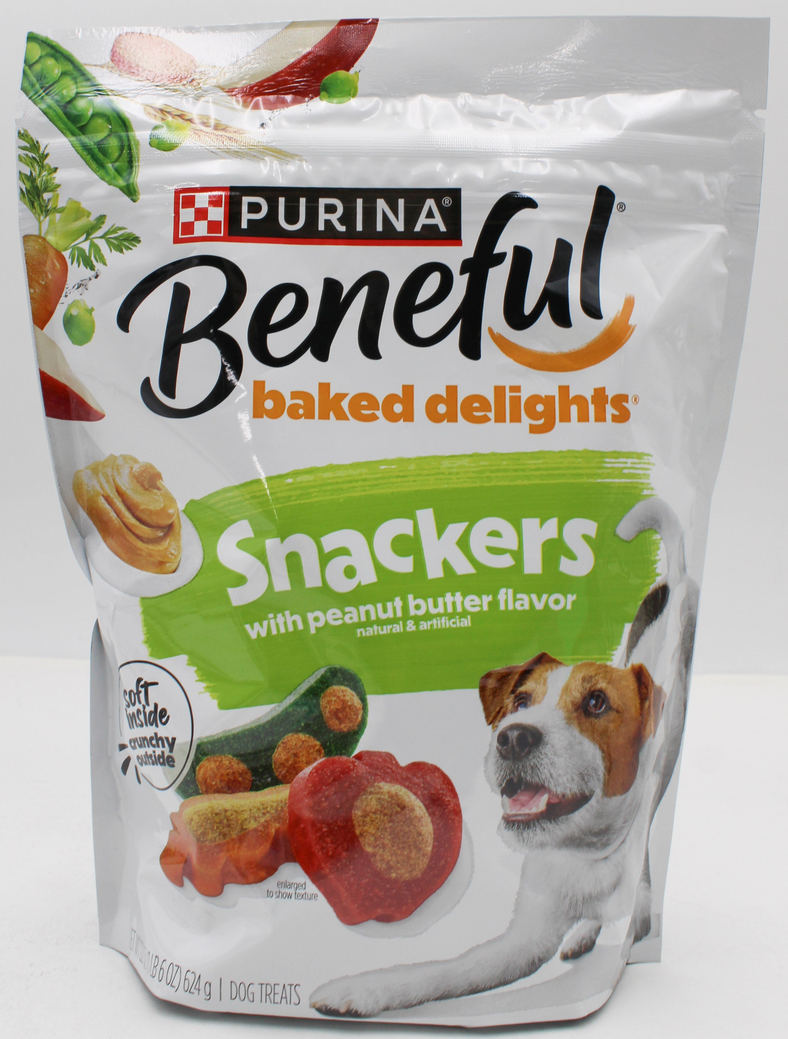 PURINA BENEFUL BAKED SNACKERS PEANUT BUTTER 22oz BB 9.30.26 NI
