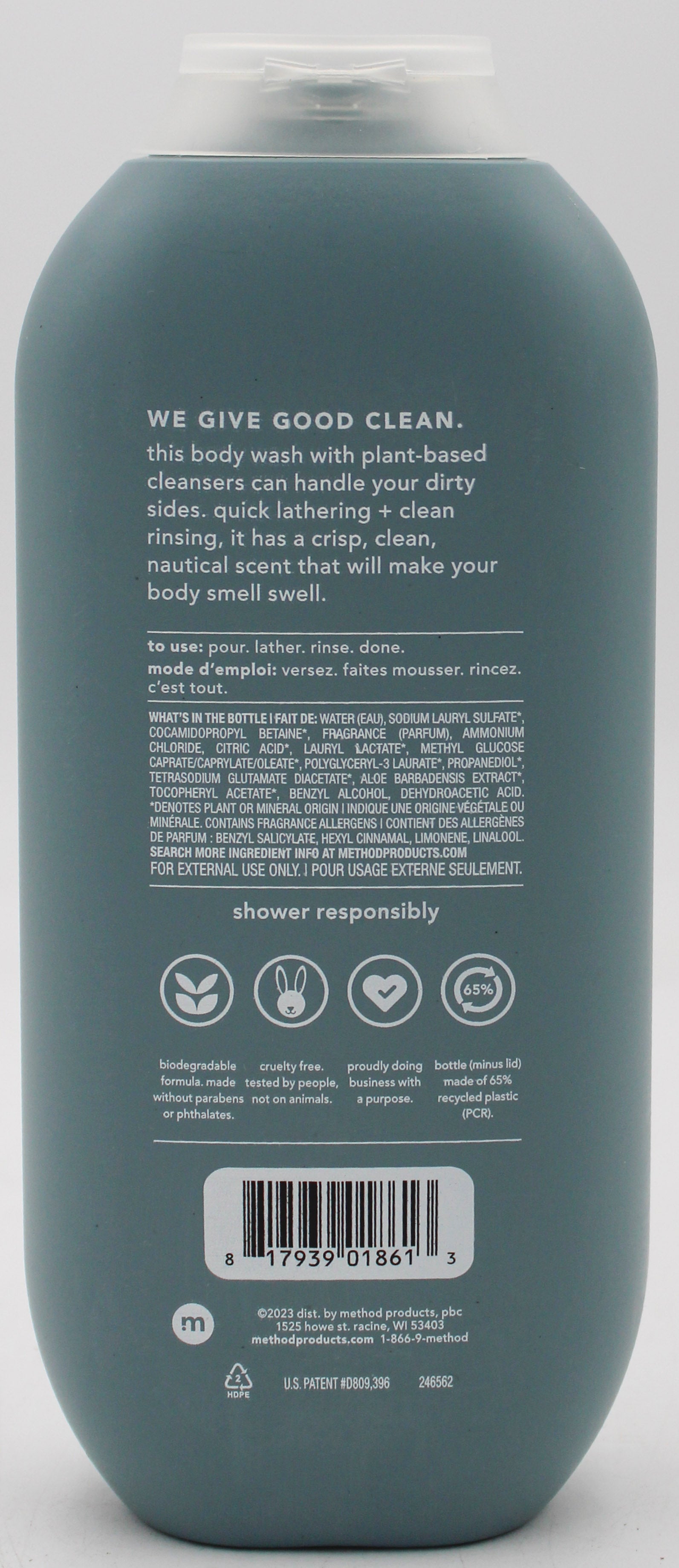 SP METHOD MEN BODY WASH SEA+ SURF 18oz.