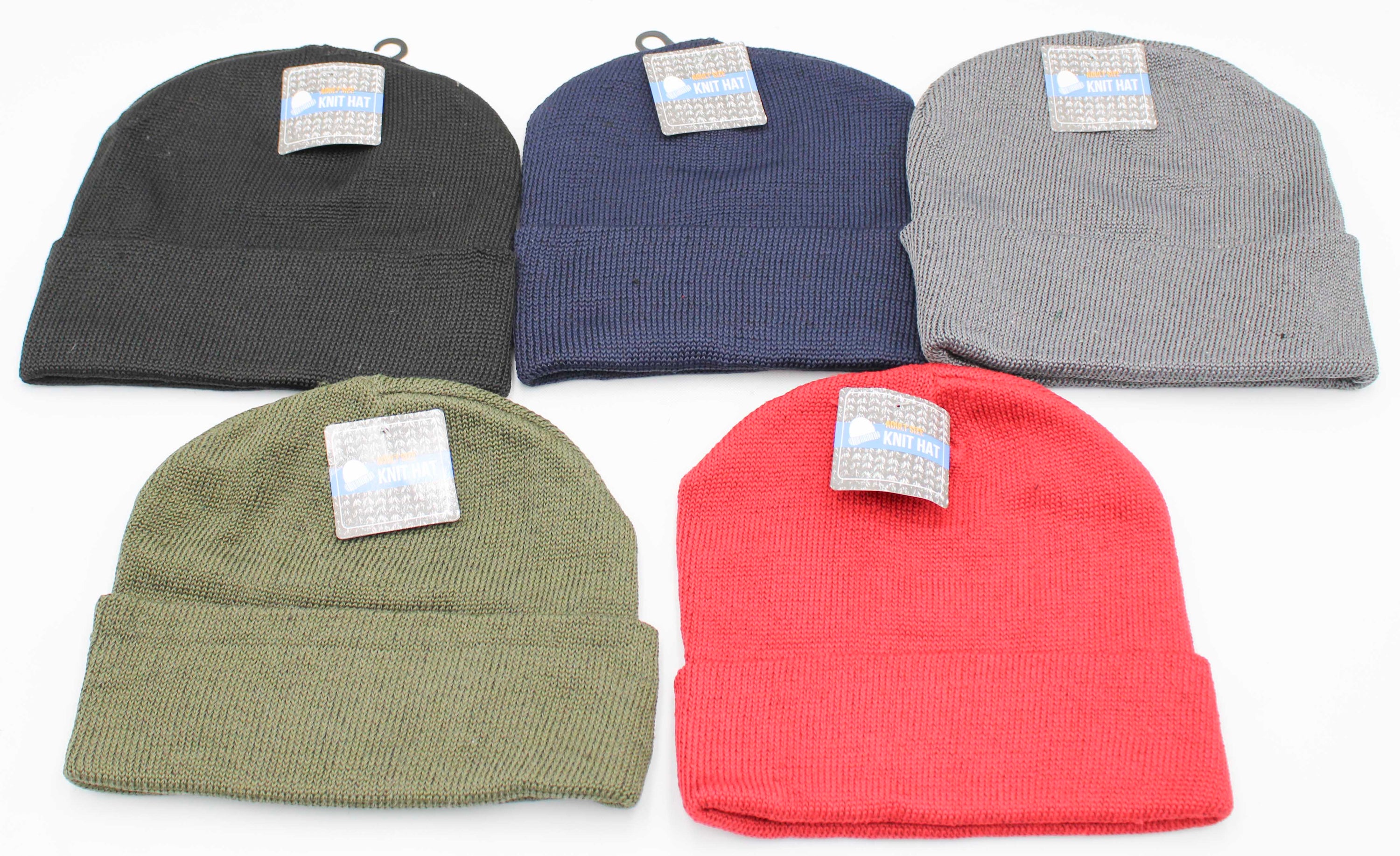 BEANIE KNIT HAT- ASST COLORS ADULT
